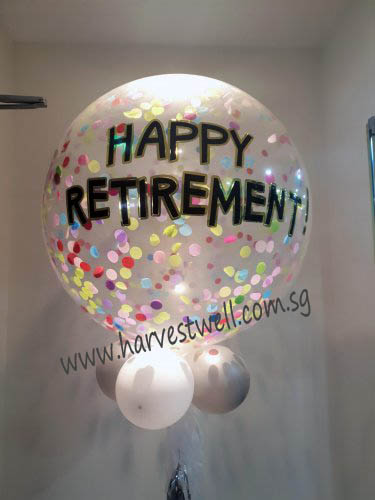 Personalized Retirement Jumbo Helium Latex Balloon