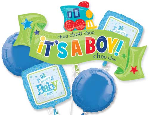 It's A Boy Choo! Choo! Balloon Bouquet