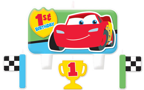 Disney Car 1st Champion Birthday Candle Set