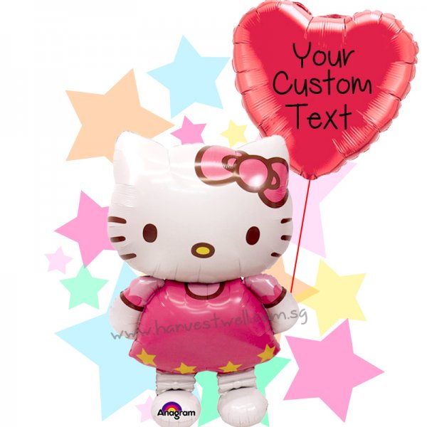 Personalize Hello Kitty's Love Balloon Gift