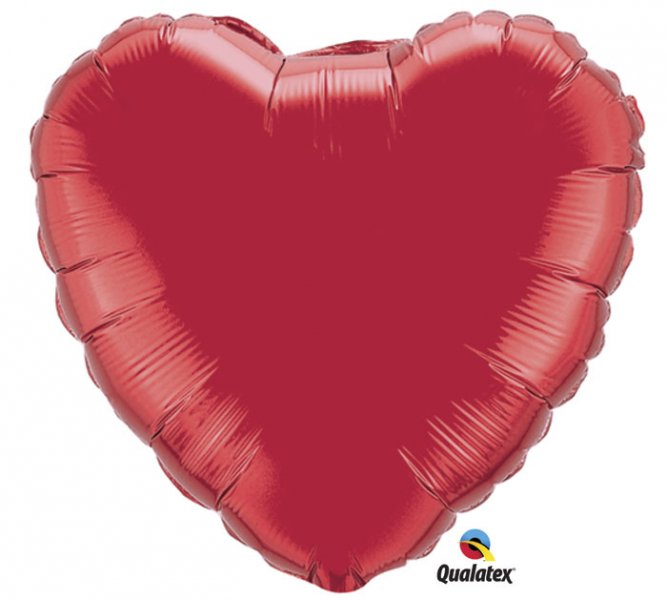 Ruby Red Heart Shape Mylar Balloon