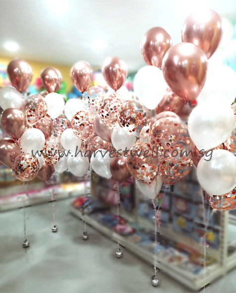 Customize Rose Gold Balloon Cluster