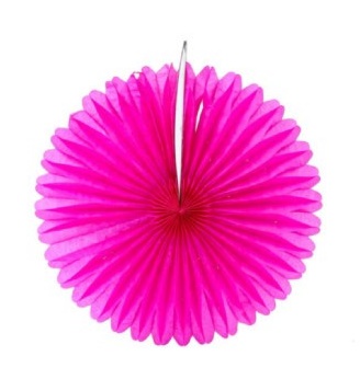 Hanging Paper Fan Fuschia Pf Fuschia 3 50 Party Joy