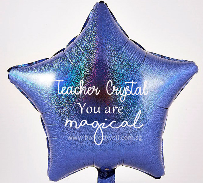 Customised Print Magical Teacher Foil Balloon