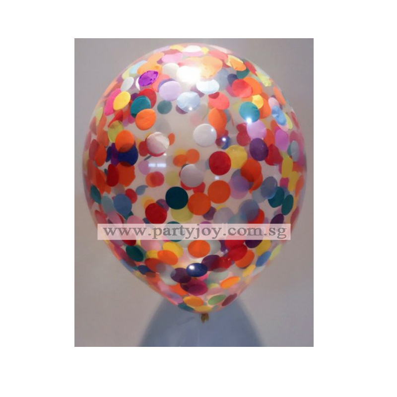 Confetti Helium Latex Balloon (Rainbow)